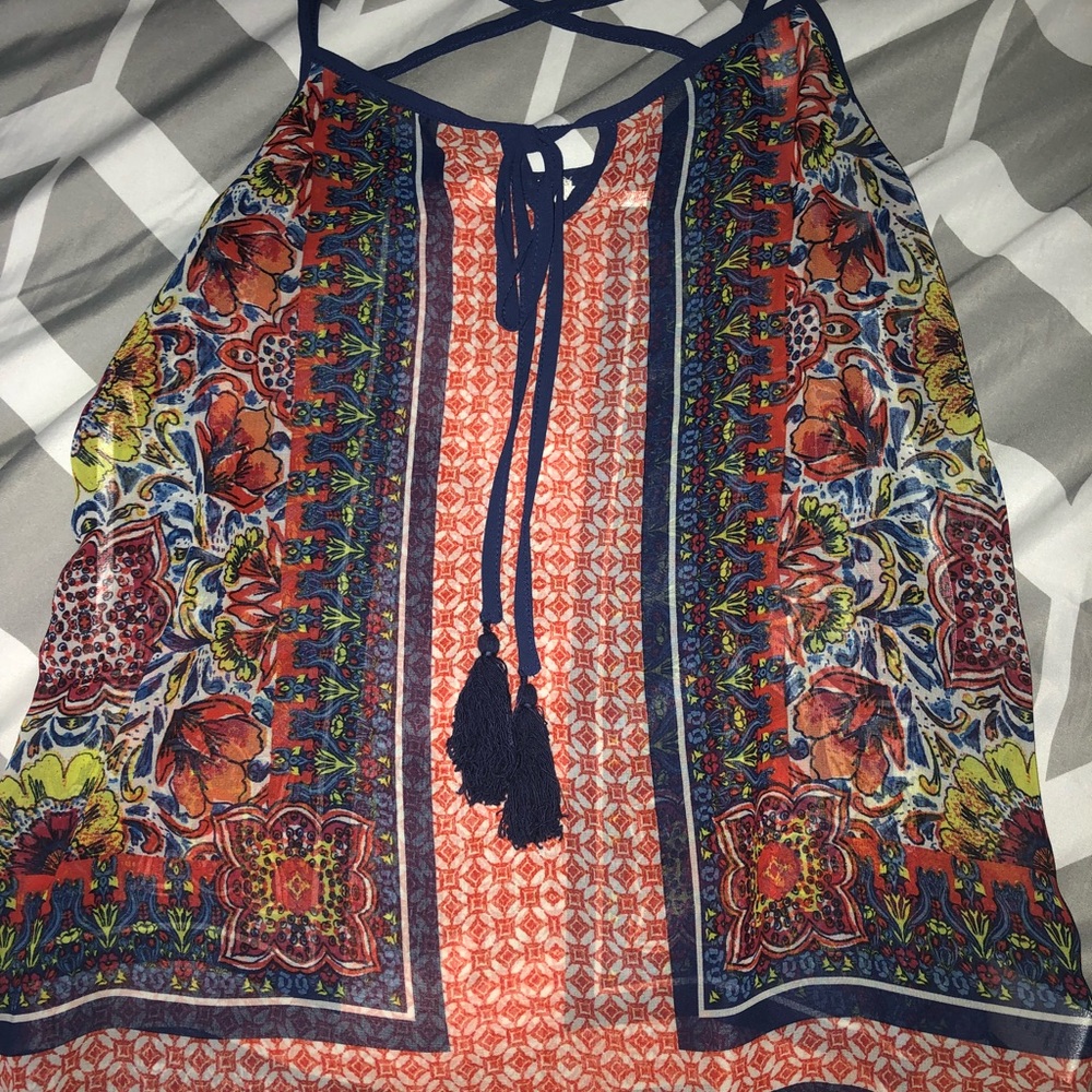 Blu pepper printed tank